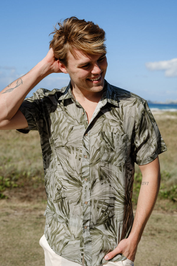 Short Sleeve Shirt - Fan Palm Sage
