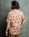 Relaxed fit short sleeve shirt with Waratah, Desert Pea, and Wax Flower prints